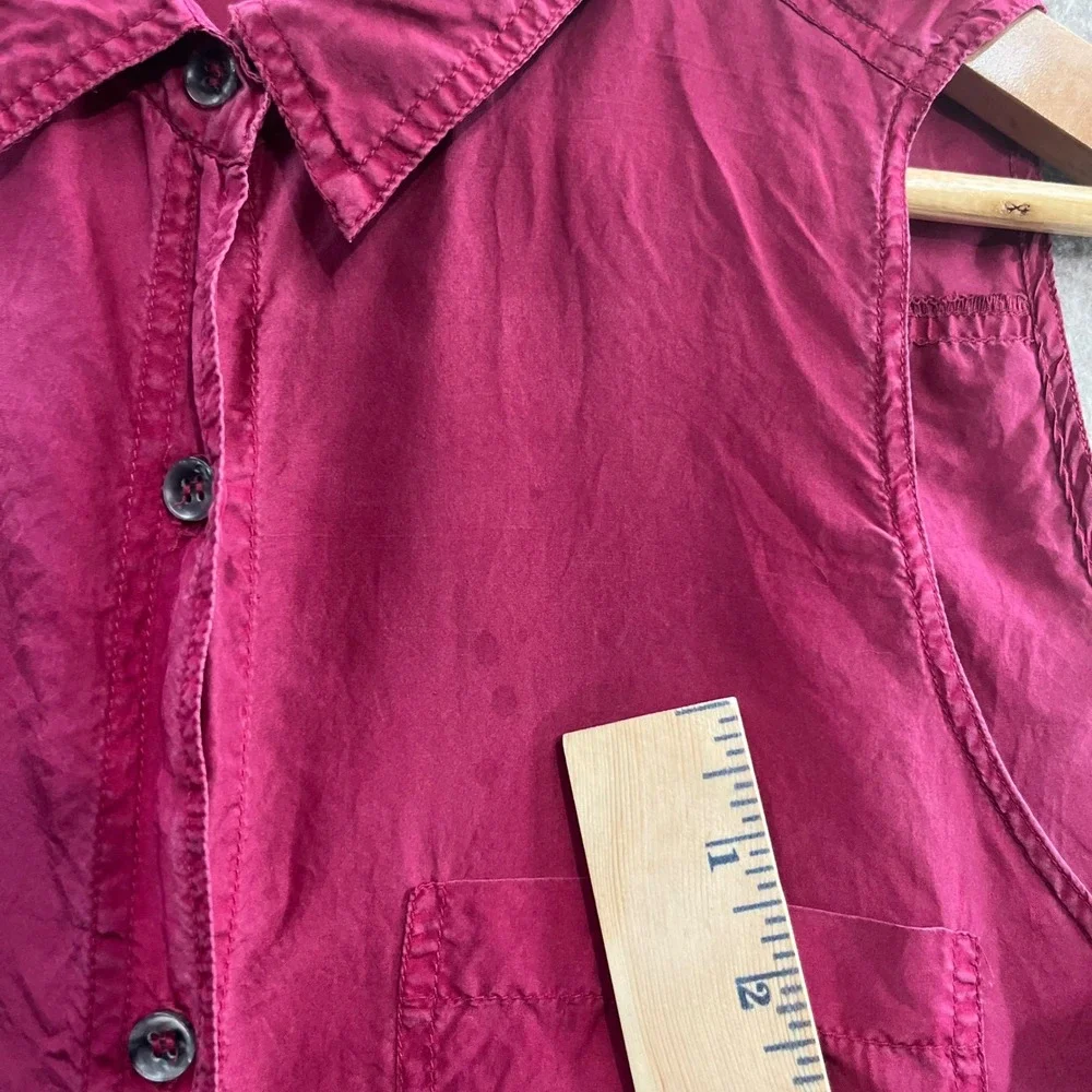 Jonathan‎ Martin Sleeveless Silk Blouse Womens Medium Magenta Pink Vintage